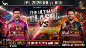 RR vs RCB IPL 2026 Betting – Get Betbhai9 ID & 100% Bonus
