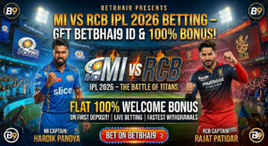 MI vs RCB IPL 2026 Betting – Get Betbhai9 ID & 100% Bonus